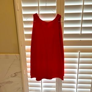 Red Sleeveless Cape Dress